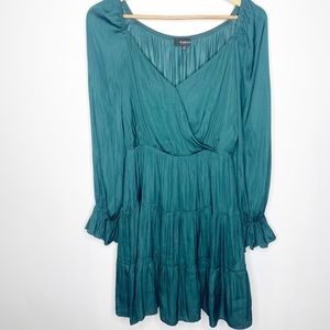 Aakaa long sleeve silky dress